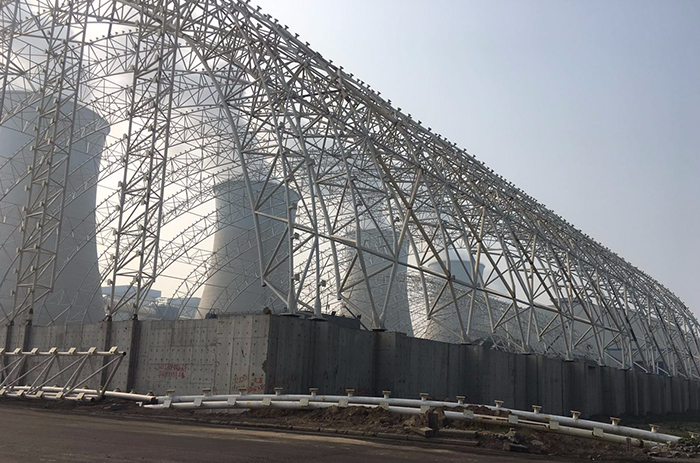 滨州供热中心煤场封闭式网架工程项目